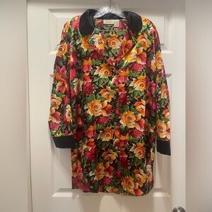 Vintage Victoria’s Secret Gold Label Floral Sleep Top Pajama Shirt P/S